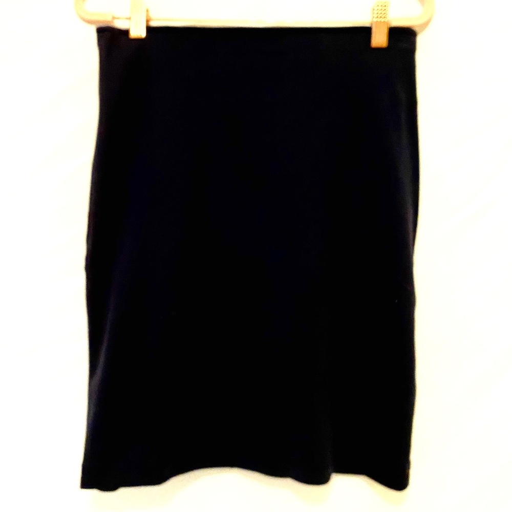 classic navy knee length pencil  skirt by GANG bow detail at back hem size M